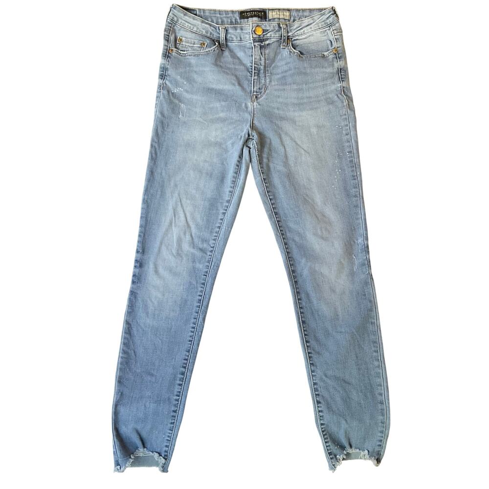 Aeropostale Women Jeggings size 10 Regular Blue High Waisted Stretch Boot Cut